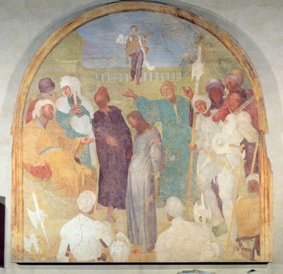 Le Christ devant Pilate, lunette du cycle de fresques de la Passion, 1523-6 - Jacopo Pontormo